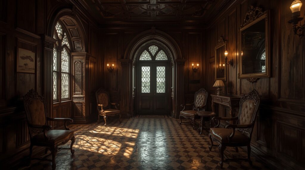 Victorian gothic interior style: domestic atmosphere as moral architecture
