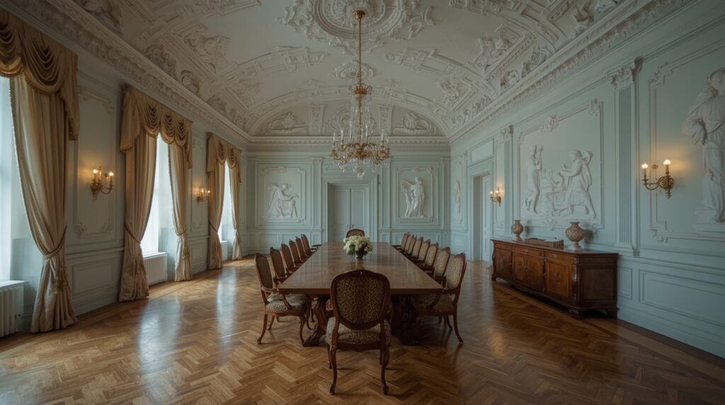 In studying the rococo interior design style we come to know one moment in history that embraces intelligence instead of law, comfort before formality, and bliss as a cultivated attribute. It is a pinnacle of good taste in the history of European residence, short lived but powerfully inspiring, an redefinition of how lightness can be experienced.