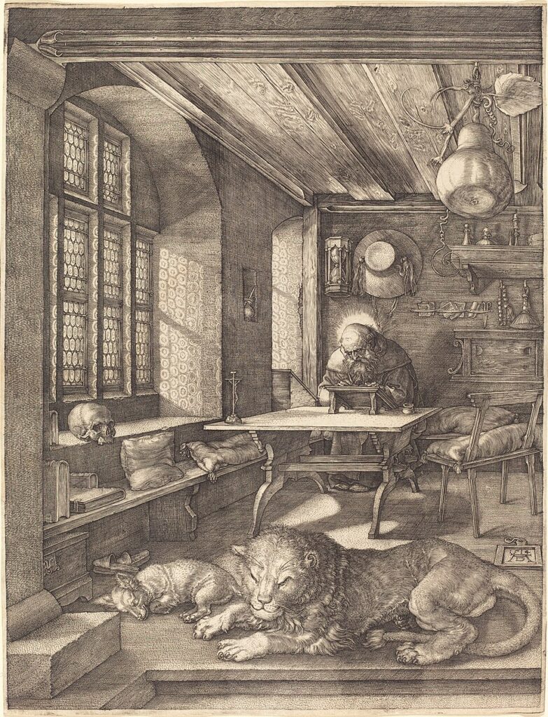 Albrecht Durer Saint Jerome in His Study 1514 NGA 35095 - Grand Boudoir Albrecht Dürer, Saint Jerome in His Study, 1514