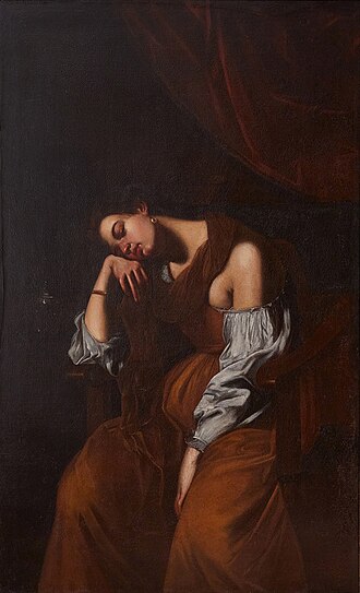 Artemisia Gentileschi,Mary Magalene as Melancholy