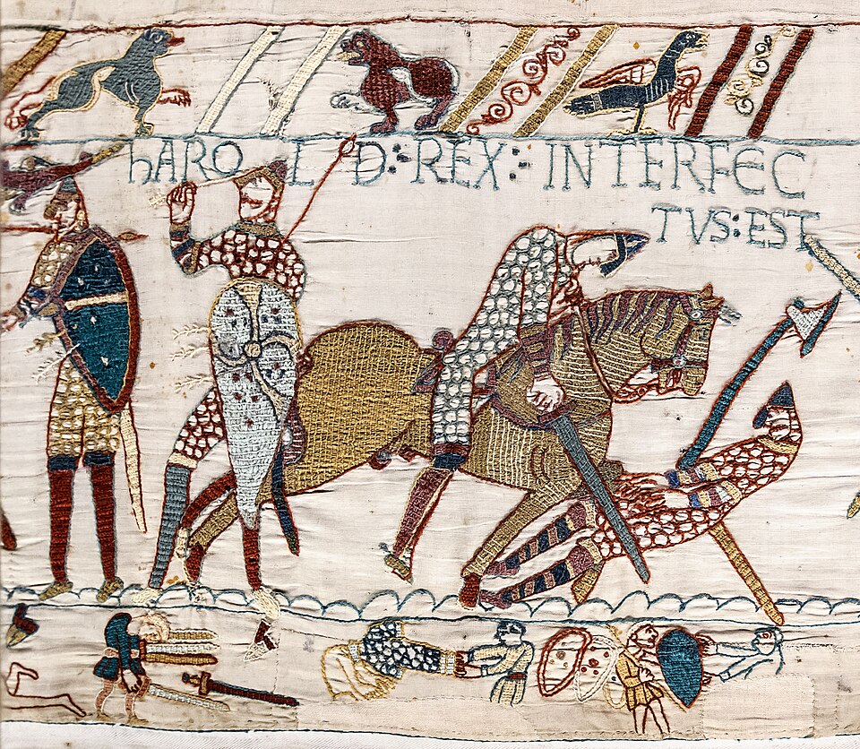 - Grand Boudoir Bayeux Tapestry scene57 Harold death