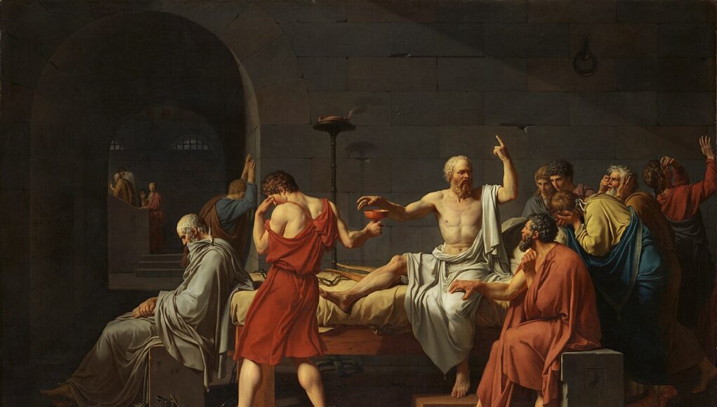 The Death of Socrates Painting by Jacques Louis David: Enlightenment on Canvas