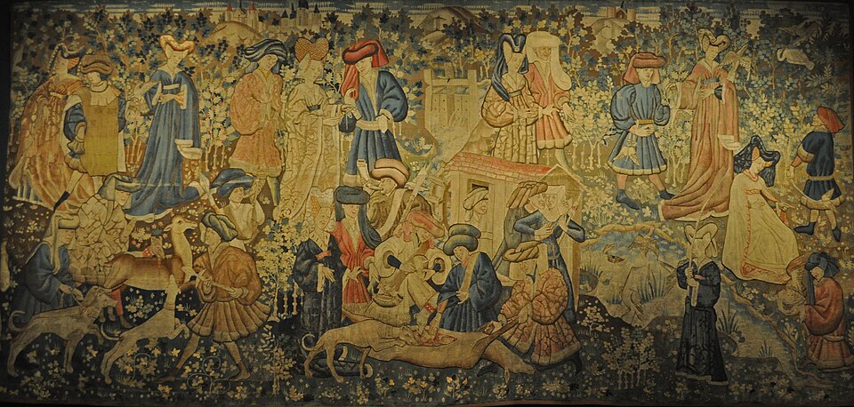 Deer Hunt VA Museum - Grand Boudoir Devonshire Hunting Tapestries: The Hidden Clue Experts Missed