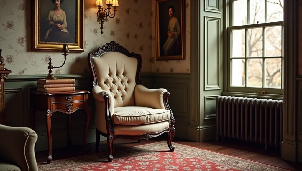 Flux Dev professional photo of Victorian era bedroom reading c 0 - Grand Boudoir Across the 19th century, the bedroom shifts from a semi-public chamber to a private, carefully staged interior—part sanctuary, part social signal. As domestic life narrowed behind the door, furniture grew more specialized and more expressive: the bed became an architectural centerpiece, wardrobes expanded into statement pieces, dressing tables turned into ritual stations of grooming, and the modest nightstand emerged as a new companion to nocturnal privacy. In the Empire period, authority and order dominate. Beds adopt rectilinear, temple-like forms with bold veneers—often mahogany—punctuated by gilt mounts, paw feet, and classical motifs that announce taste and allegiance to imperial ideals. Victorian bedrooms, by contrast, revel in abundance: walnut and rosewood surfaces deepen in color, silhouettes thicken, and storage multiplies to match a culture of accumulation and propriety. Rococo Revival introduces a more theatrical intimacy—carved C-scrolls, shellwork, and asymmetry animate headboards and mirrored wardrobes, while marquetry and gilded ornament suggest leisure and cultivated femininity. By the early Art Nouveau moment, lines soften and begin to flow; floral symbolism and whiplash curves appear in carved panels and metal fittings, hinting at modernity without fully abandoning tradition. These stylistic shifts were made possible by formidable cabinetmaking skill. Period workshops combined hand-cut joinery with increasing mechanization: dovetails and mortise-and-tenon frames undergird veneered show surfaces; book-matched panels and careful grain selection elevate even utilitarian forms. Carving remained a mark of status—crisp acanthus on English pieces, more sensuous French reliefs, and Central European folk-inflected motifs on regional sets. Ornament carried meaning: laurels and urns spoke of virtue and lineage; roses and shells suggested romance and refinement; heavy architectural mass implied stability and moral seriousness. National differences are legible at a glance. French bedroom suites often prioritize elegance and display—lighter proportions, richer gilding, and more sculptural curves. English sets tend toward sober grandeur, favoring solid construction and darker woods, with ornament disciplined by symmetry. Central European examples frequently blend court fashions with local craftsmanship, producing distinctive combinations of carved detail, painted elements, and practical storage. For collectors today, authenticity rests in small truths: tool marks beneath polished surfaces, period-appropriate hardware, consistent oxidation in joints, and construction methods that align with the claimed date. Beware modern “antiqued” finishes, replaced backs, overly aggressive sanding that erases edges, and mismatched sets assembled to appear original. Restoration should be reversible and conservative—retain patina, repair rather than replace veneer, and match old finishes without making the piece look newly minted. Market value follows both fashion and condition: complete suites command premiums, as do documented provenance and rare woods like rosewood. Yet demand increasingly favors pieces that can live in modern homes—smaller wardrobes, adaptable dressing tables, and beds that can be sensitively converted to contemporary mattress sizes without sacrificing historical integrity.