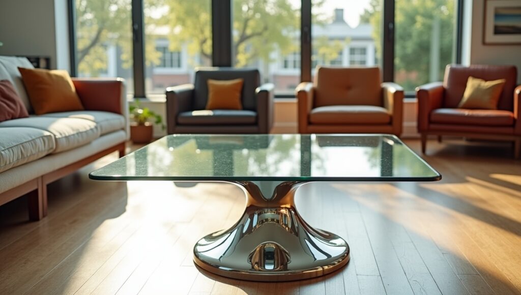 A vintage glass coffee table is one of those quiet revolutions in everyday living: a piece that looks almost absent, yet changes the entire room. Its story begins in early modernism, when architects and furniture designers sought to strip interiors of heaviness—replacing carved ornament and bulky silhouettes with clean lines, industrial materials, and a new faith in light. Glass, once associated mainly with display cases and formal dining, entered the living room as a practical experiment in transparency: a surface that could function like wood, but visually “disappear,” letting space and architecture take the lead. The post-war decades—especially the 1950s through the 1980s—turned that experiment into an international design language. In America, Mid-Century Modern homes embraced open plans and low-slung seating that begged for a table that wouldn’t interrupt sightlines. In Italy, designers pushed glamour and engineering in equal measure, pairing glass tops with brass and chrome frameworks or sculptural bases that made the table feel like a small architectural statement. Scandinavian makers, meanwhile, tempered modernity with warmth—often anchoring glass with refined teak or rosewood supports, proving that transparency could still feel intimate. What distinguishes truly collectible examples is not just the look, but the materials and methods. Chrome, brass, and steel offered slim strength and reflected light; wood introduced organic contrast; acrylic and Lucite signaled late-century futurism. As tempered glass became more widely available, designers gained permission to be bolder—larger spans, thinner profiles, more confident cantilevers—without sacrificing durability. That technical shift is part of the reason authentic vintage glass coffee tables can feel surprisingly contemporary today. For collectors, identification often comes down to construction clues: the quality of metalwork and welds, the weight and edge finish of the glass, period-correct hardware, and the telltale proportions of mid-century production. Condition tells its own history. Scratches and edge chips are common; replacement tops can diminish value if thickness, tint, or beveling don’t match the era; and instability in the base may signal fatigue in joints or later repairs. Yet when well preserved, these tables remain highly sought after—because they offer what modern design promised in the first place: function without visual clutter, and elegance built from restraint. In today’s interiors, a vintage glass coffee table still performs its original magic—opening a room, reflecting light, and quietly linking contemporary taste back to the optimism of post-war modernism.