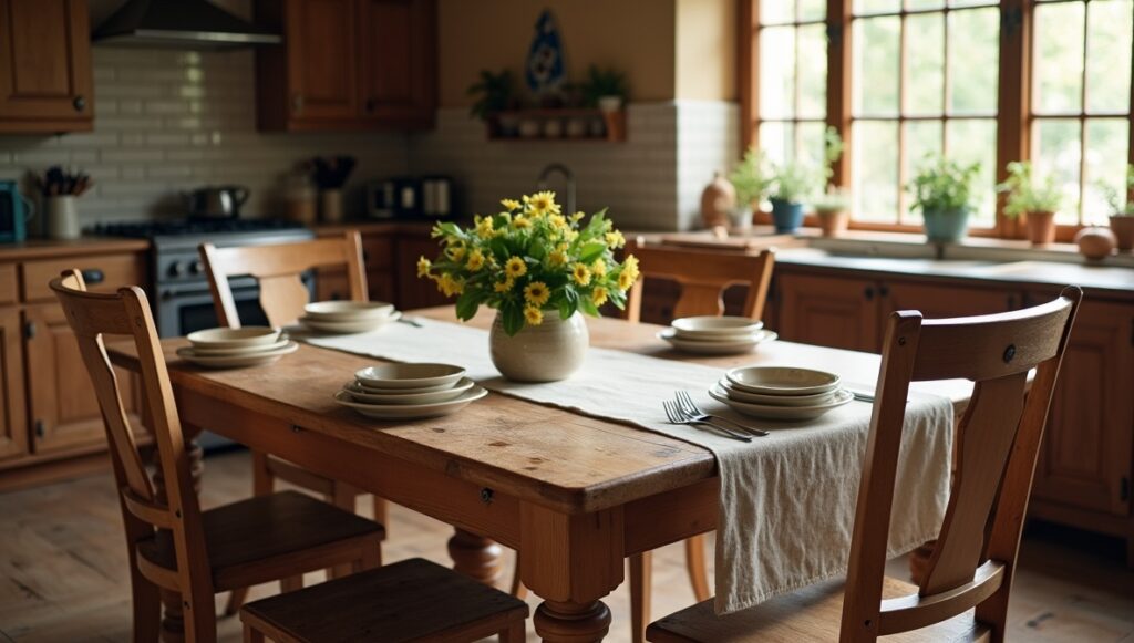 From the jazz-age dining rooms of the 1920s to the clean-lined optimism of the 1970s, a truly vintage table and chairs set carries its era in the grain of its timber and the logic of its joinery. Today’s market for vintage table and chairs for sale is booming—not only because these sets photograph well, but because they were often built to be lived with: solid teak and walnut, stout oak frames, steam-bent bentwood curves, chrome accents from the machine age, and upholstered seats that once signaled modern comfort. Yet the surge in demand has also blurred the line between authentic period pieces and clever reproductions. A trained eye looks past silhouettes to construction: tight mortise-and-tenon joints, dowels placed with purpose rather than speed, bookmatched veneers, weight and balance, and the honest wear that decades of use can’t help but leave. Certain styles announce themselves—Mid-Century Modern’s tapered legs and restrained profiles; Art Deco’s symmetry and glamour; Scandinavian Modern’s pale woods and humane proportions; rustic farmhouse sets built for utility, not display—but authenticity shows in the details: maker’s marks, original hardware, and finishes that have mellowed rather than merely “distressed.” Before buying, condition should be judged like a conservator would: wobble at the joints, checks for warping or leaf misalignment, repairs that hide beneath fresh stain, and chairs that no longer sit square. Online, the most common mistakes are trusting flattering angles, ignoring measurements, and overlooking structural issues masked by new upholstery. Restoration can be sympathetic, but aggressive refinishing may erase patina and reduce value—especially on sought-after modernist sets where original finish matters. Prices rise and fall with fashion, but the strongest demand continues for well-proportioned Mid-Century and Scandinavian examples, alongside rare Art Deco suites and robust farmhouse tables with provenance. Whether found in estate sales, antique shops, auctions, or online marketplaces, the best sets reward patience—and the buyer who learns to read history in wood, metal, and craft.