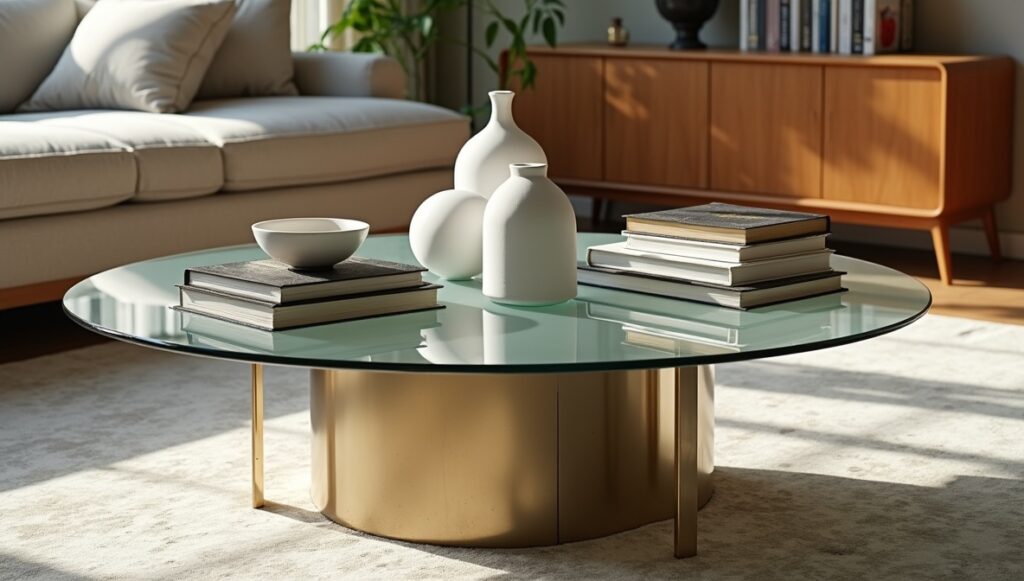 A vintage glass coffee table is one of those quiet revolutions in everyday living: a piece that looks almost absent, yet changes the entire room. Its story begins in early modernism, when architects and furniture designers sought to strip interiors of heaviness—replacing carved ornament and bulky silhouettes with clean lines, industrial materials, and a new faith in light. Glass, once associated mainly with display cases and formal dining, entered the living room as a practical experiment in transparency: a surface that could function like wood, but visually “disappear,” letting space and architecture take the lead. The post-war decades—especially the 1950s through the 1980s—turned that experiment into an international design language. In America, Mid-Century Modern homes embraced open plans and low-slung seating that begged for a table that wouldn’t interrupt sightlines. In Italy, designers pushed glamour and engineering in equal measure, pairing glass tops with brass and chrome frameworks or sculptural bases that made the table feel like a small architectural statement. Scandinavian makers, meanwhile, tempered modernity with warmth—often anchoring glass with refined teak or rosewood supports, proving that transparency could still feel intimate. What distinguishes truly collectible examples is not just the look, but the materials and methods. Chrome, brass, and steel offered slim strength and reflected light; wood introduced organic contrast; acrylic and Lucite signaled late-century futurism. As tempered glass became more widely available, designers gained permission to be bolder—larger spans, thinner profiles, more confident cantilevers—without sacrificing durability. That technical shift is part of the reason authentic vintage glass coffee tables can feel surprisingly contemporary today. For collectors, identification often comes down to construction clues: the quality of metalwork and welds, the weight and edge finish of the glass, period-correct hardware, and the telltale proportions of mid-century production. Condition tells its own history. Scratches and edge chips are common; replacement tops can diminish value if thickness, tint, or beveling don’t match the era; and instability in the base may signal fatigue in joints or later repairs. Yet when well preserved, these tables remain highly sought after—because they offer what modern design promised in the first place: function without visual clutter, and elegance built from restraint. In today’s interiors, a vintage glass coffee table still performs its original magic—opening a room, reflecting light, and quietly linking contemporary taste back to the optimism of post-war modernism.