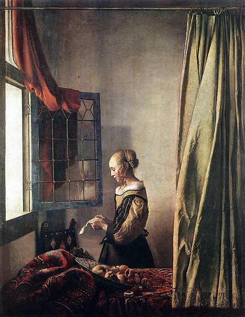 Jan Vermeer Girl Reading a Letter at an Open Window - Grand Boudoir Johannes Vermeer’s quiet rooms conceal rare clues