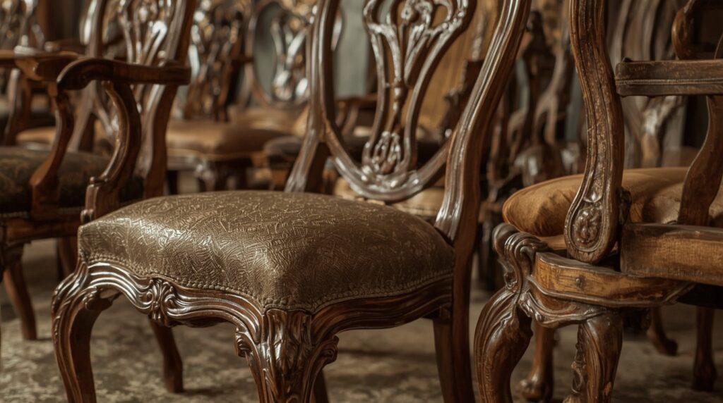 Lucid Realism exquisite high fashion photography of Ultra real 02 - Grand Boudoir From Queen Anne curves to Art Deco glam, discover antique dining chair styles that reveal history, craft secrets, and timeless charm.