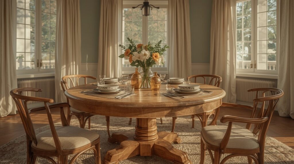Why Everyone Wants a Vintage Round Dining Table and Chairs Right Now