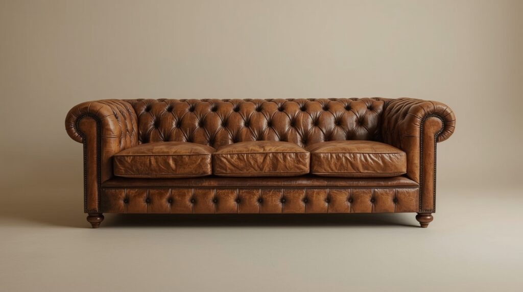 A vintage chesterfield sofa for sale with real patina and timeless charm—discover what to check before you buy and where the best finds hide.