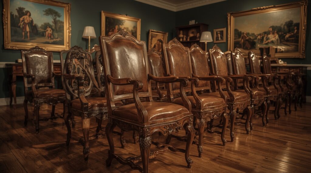 Why Antique Dining Chairs With Leather Seats Are Suddenly So In Demand