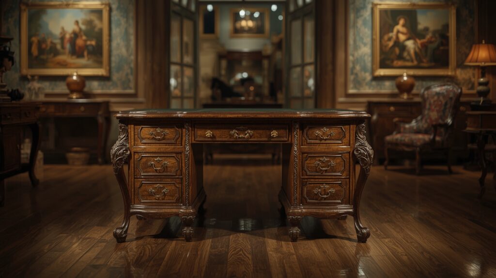 Lucid Realism retro style photography of Ultra realistic antiq 0 5 - Grand Boudoir Discover why an antique writing desk with drawers can transform your space—hidden craftsmanship, clever storage, and a story waiting inside.