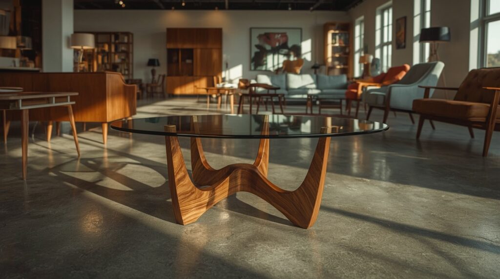 Why Everyone’s Hunting This Vintage Wood and Glass Coffee Table Look?