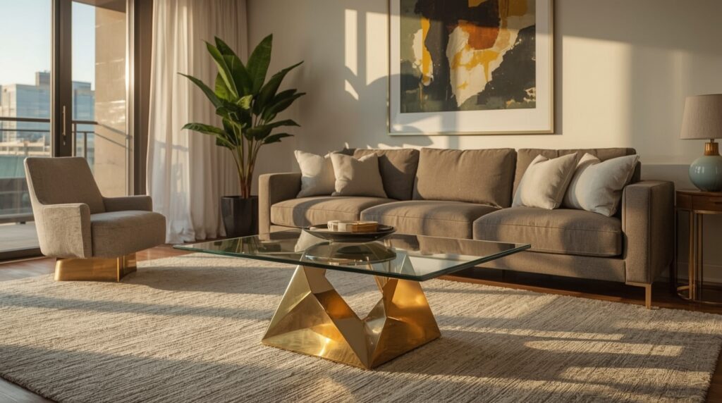 From the 1960s through the 1980s, the vintage brass and glass coffee table emerged as a small icon of modern luxury—proof that a living room could feel both airy and expensive. Its origins sit at the crossroads of postwar modernism and a growing appetite for “hotel-like” domestic interiors: transparent glass tops borrowed the visual lightness of modern design, while polished brass frames supplied warmth and status in a way chrome never could. Brass became the decorative metal of choice in many 1970s and 1980s interiors because it read as glamorous without being fussy. It echoed the sunlit sheen of Hollywood Regency, the crisp geometry of Italian modernism, and the aspirational look of high-rise apartments furnished to suggest cosmopolitan ease. In construction, authentic period examples tend to share telling features: substantial weight, thick tempered glass (often with softly rounded edges), and brass bases built from clean, geometric lines—sometimes square or rectangular with stretcher bars, sometimes oval, and occasionally more sculptural forms that flirt with Art Deco revival. Collectors quickly learn that vintage pieces differ from modern reproductions in the hand as much as in the eye. Older tables often show honest patina—subtle darkening at joints, fine surface wear where hands naturally rest—and hardware that reflects earlier manufacturing methods: solid screws and tight fittings rather than lightweight, plated components. Watch for uneven aging that looks “lived with,” not artificially antiqued, and check stability: wobble can signal fatigued joints or later repairs. Condition issues are common and manageable—scratched glass, tarnished brass, and loosened frames—but restoration should be conservative. Clean brass gently to avoid stripping original lacquer; an over-polished surface can erase the very finish that confirms age and value. Today, a vintage brass and glass coffee table is styled as a deliberate contrast: paired with bouclé seating, minimalist sofas, or richly colored textiles to let its reflective surfaces do the historical talking. Demand remains strong for well-preserved examples, with values typically ranging from a few hundred dollars for simpler forms to several thousand for designer-attributed or exceptional sculptural bases—especially when glass and frame remain original, intact, and beautifully time-worn.