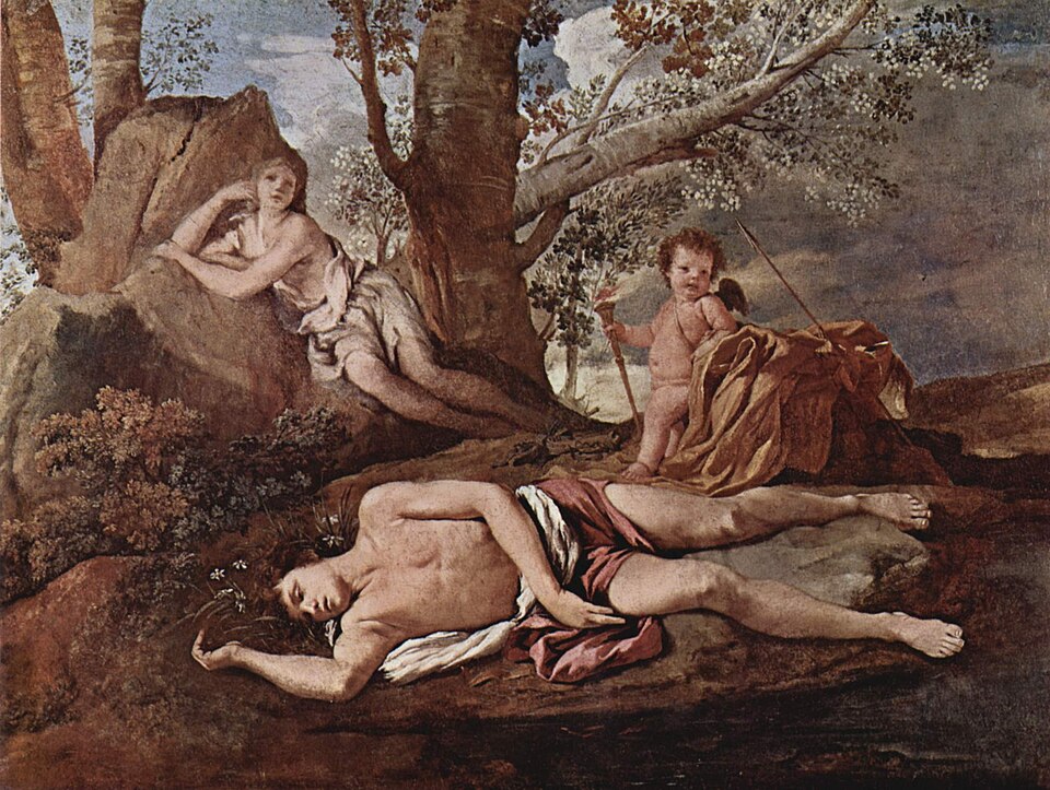 Nicolas Poussin, Eco e Narciso (ca. 1629-1630), Museo del Louvre