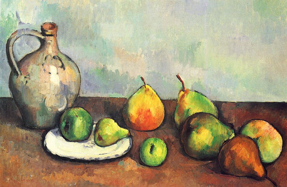 In Paul Cézanne’s still life paintings, humble apples, bottles, and folded linens become a laboratory for modern vision. Returning to still life throughout his career, Cézanne found in these quiet arrangements a subject that would not move, argue back, or flatter the eye—only reveal its structure with time. He abandoned the smooth certainties of traditional realism and instead staged a subtle crisis of space: tabletops tip forward, perspectives refuse to align, and every plate or fruit bowl seems carefully weighed against its neighbor as if composition were a form of archaeology. These works are built less by chiaroscuro than by patches of color and disciplined brushstrokes that model volume through modulation, not illusion. In masterpieces such as *The Basket of Apples* and *Still Life with Apples and a Pot of Primroses*, the familiar becomes strange and newly authoritative—geometry emerging from pears, tension rising from a rumpled cloth. It is precisely this measured instability that later captivated Picasso and Braque, who recognized in Cézanne’s fruit a bridge between classical order and the coming fracture of Cubism. Today, anchored in major museum collections and coveted on the art market, Cézanne’s still lifes remain a turning point: antiques of everyday life that quietly invented modern abstraction.