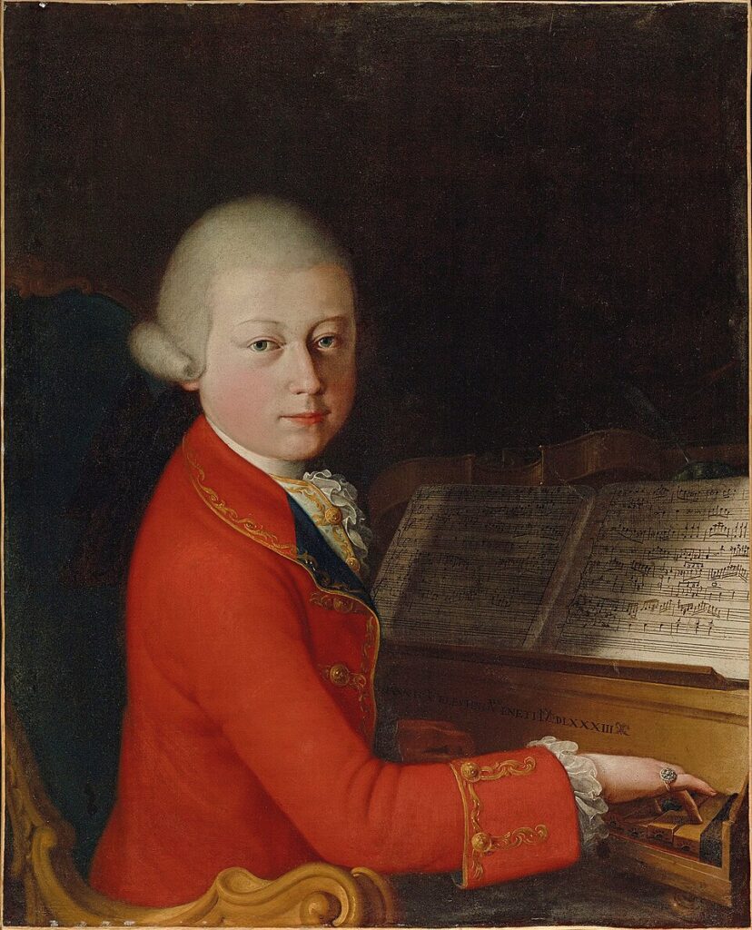 Portrait of Wolfgang Amadeus Mozart at the age of 13 in Verona