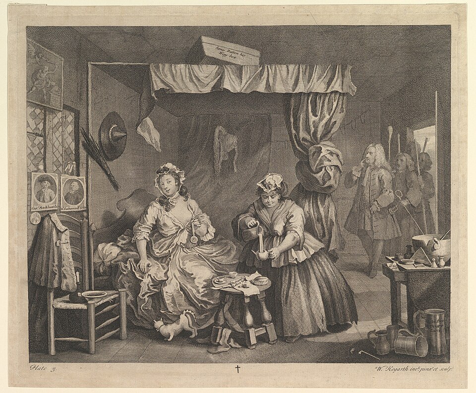 A Harlots Progress Plate 3 MET DP825203 - Grand Boudoir A Harlot's Progress, Plate 3