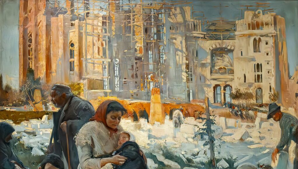The Beggars Cathedral by Joaquim Mir - Museu Nacional d'Art de Catalunya