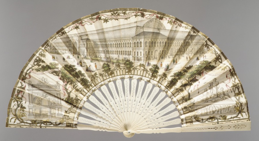 Fan commemorating the 1855 Universal Exhibition
