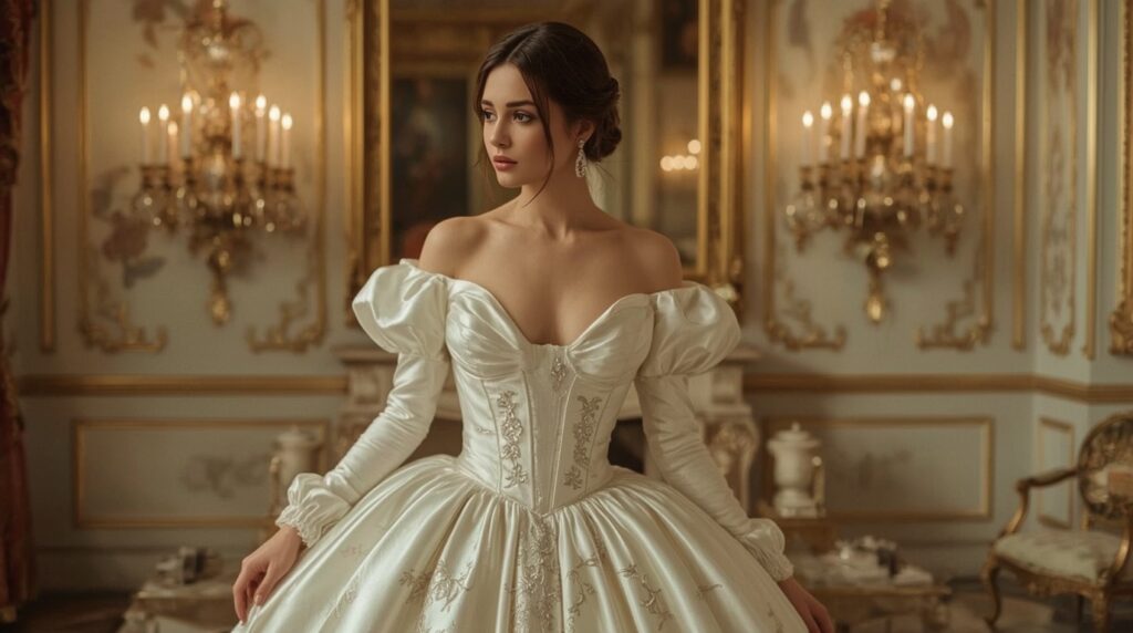 Lucid Realism artistic portrait photography of Ultrarealistic 0 - Grand Boudoir Museum Archivists Uncovered This Secret About Antique Bridal Gowns
