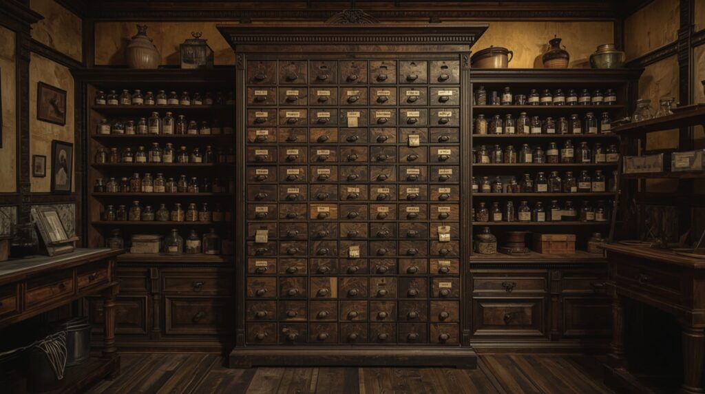 Unlock the secrets behind an apothecary antique cabinet—hidden drawers, rare woods, and the forgotten remedies they once guarded. What’s inside?
