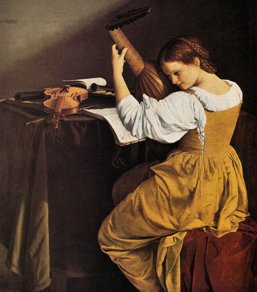 Suonatrice di liuto by Orazio Gentileschi, circa 1626