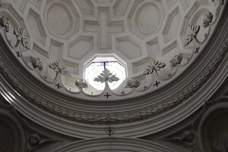 San Carlo alle quattro fontane, Dome above altar, detail