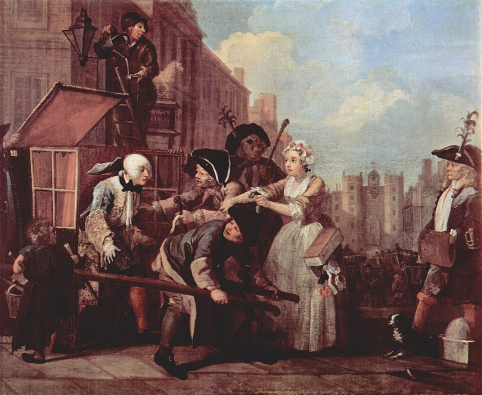 Follow Hogarth’s doomed rake from inheritance to infamy—each scene hides sharp satire and clues to his fall. What detail seals his fate?