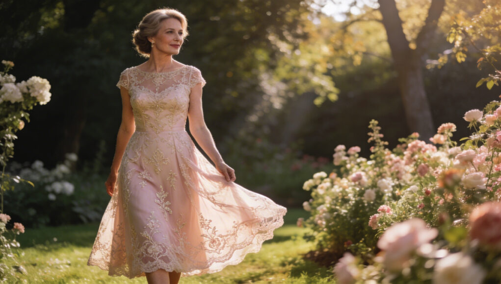 Vintage look mother of the bride dresses