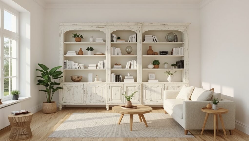 Antique White Bookshelf: The Vintage Piece That Makes Any Room Look Bright & Expensive Antique White Bookshelf: The Vintage Piece That Makes Any Room Look Bright & Expensive