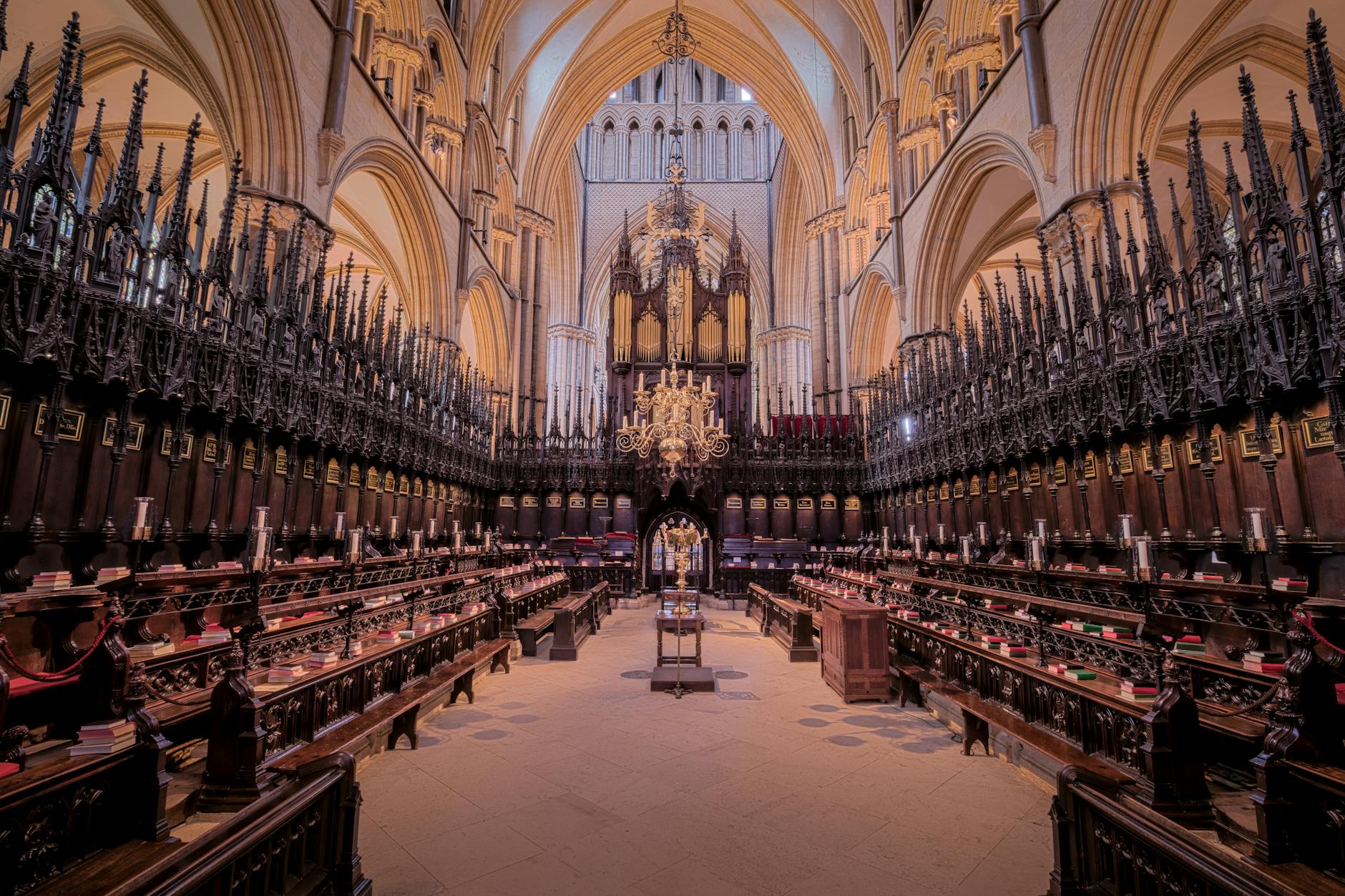 Cathedrals of Shadow and Light The Enduring Spell of Gothic Awe 2 - Grand Boudoir Explore the stunning Gothic architecture and rich history inside Lincoln Cathedral, England.