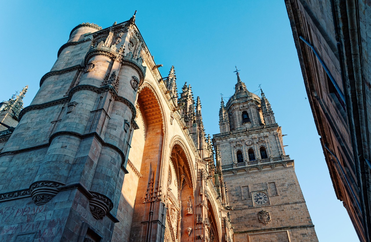Gothic Cathedrals 1 - Grand Boudoir salamanca, cathedral, gothic, baroque, romanesque, architecture, spain, unesco, art, culture, landmark, tourism, religion, historic center, facade