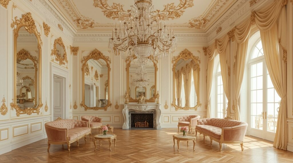 lucid realism long exposure time photography of Ultra realistic bright Pinterest style French 0 1 - Grand Boudoir Whispers of Power and Velvet: Inside the Symbolic Interiors of the French Aristocracy
