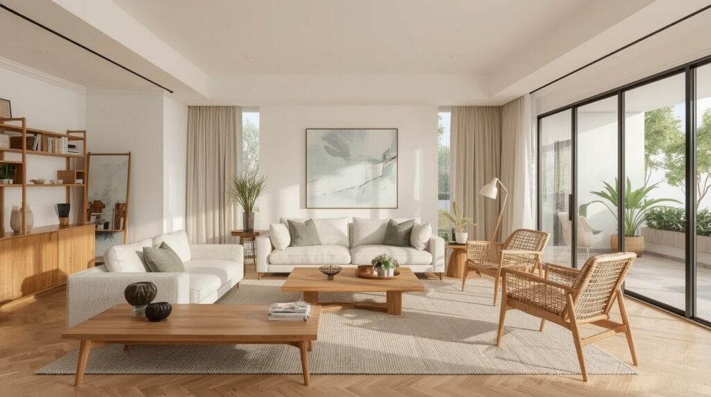 lucid realism long exposure time photography of Ultra realistic bright Pinterest style cozy Ja 0 1 - Grand Boudoir Living Room Japandi Interior Design Secrets Designers Hide