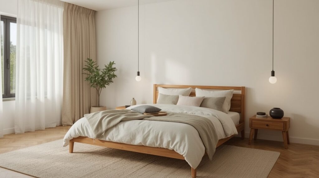 lucid realism long exposure time photography of Ultra realistic bright Pinterest style cozy Ja 0 2 - Grand Boudoir Discover Japandi bedroom furniture ideas that soothe your senses, declutter your space, and turn your room into a calm, timeless retreat.