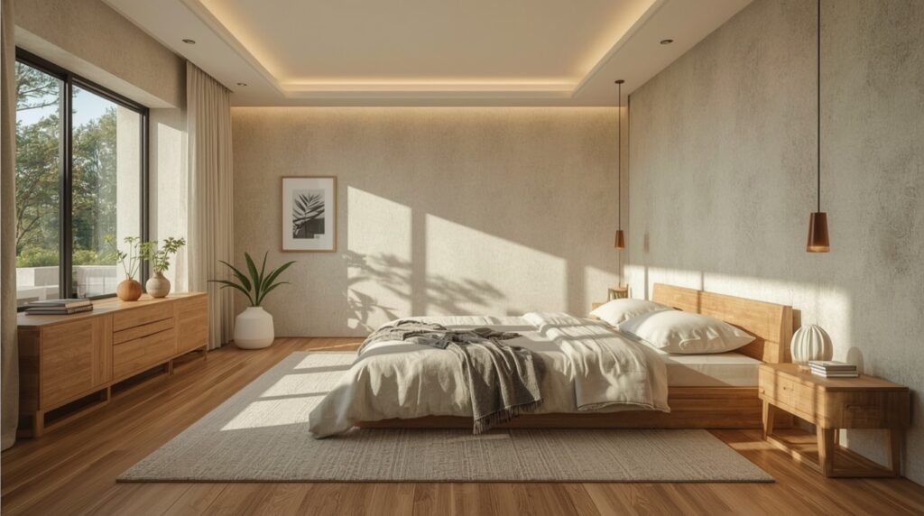 lucid realism long exposure time photography of Ultra realistic bright Pinterest style modern 0 6 - Grand Boudoir Japandi bedroom furniture ideas that instantly calm your space