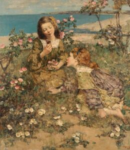 Edward Atkinson Hornel Wonderment - Grand Boudoir Edward Atkinson Hornel (1864–1933) stands among the most distinctive painters to emerge from late 19th- and early 20th-century Scotland.