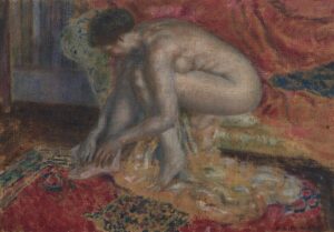 Frederick carl frieseke after the bath114104 - Grand Boudoir Frederick Carl Frieseke (1874–1939) stands among the most distinguished American painters associated with the Giverny colony and the broader movement of American Impressionism.