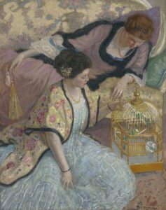 Frederick carl frieseke the parrots044538 - Grand Boudoir Frederick Carl Frieseke (1874–1939) stands among the most distinguished American painters associated with the Giverny colony and the broader movement of American Impressionism.