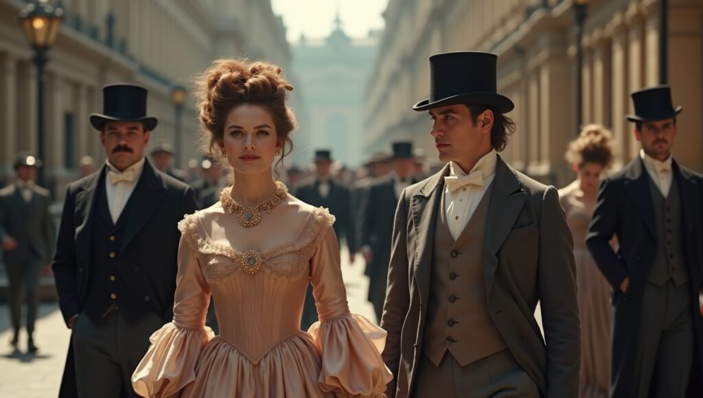 flux dev A cinematic portrait photograph of Ultra realistic Victorian fashion scene wealt 2 1 - Grand Boudoir Uncover the secrets of the Victorian ball gown—hidden codes, lavish fabrics, and forgotten sewing tricks that shaped society’s grandest nights.