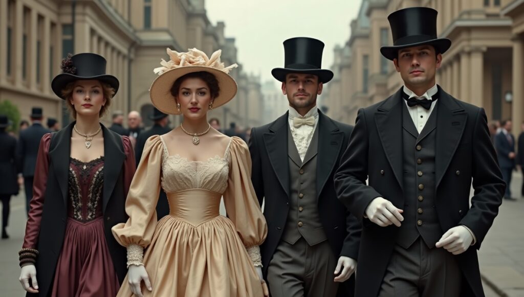 flux dev A cinematic portrait photograph of Ultra realistic Victorian fashion scene wealt 2 - Grand Boudoir Explore the secrets of Victorian fashion: corsets, crinolines and hidden codes in dress that shaped identity, power and scandal-what did your clothes whisper?