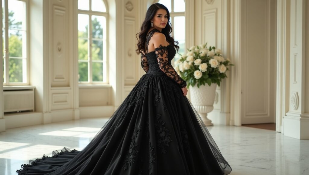 flux dev professional photo of Ultra realistic full length haute couture bridal portrait 0 2 - Grand Boudoir Why Gothic Victorian Wedding Dresses Are the Dark Romance You Need
