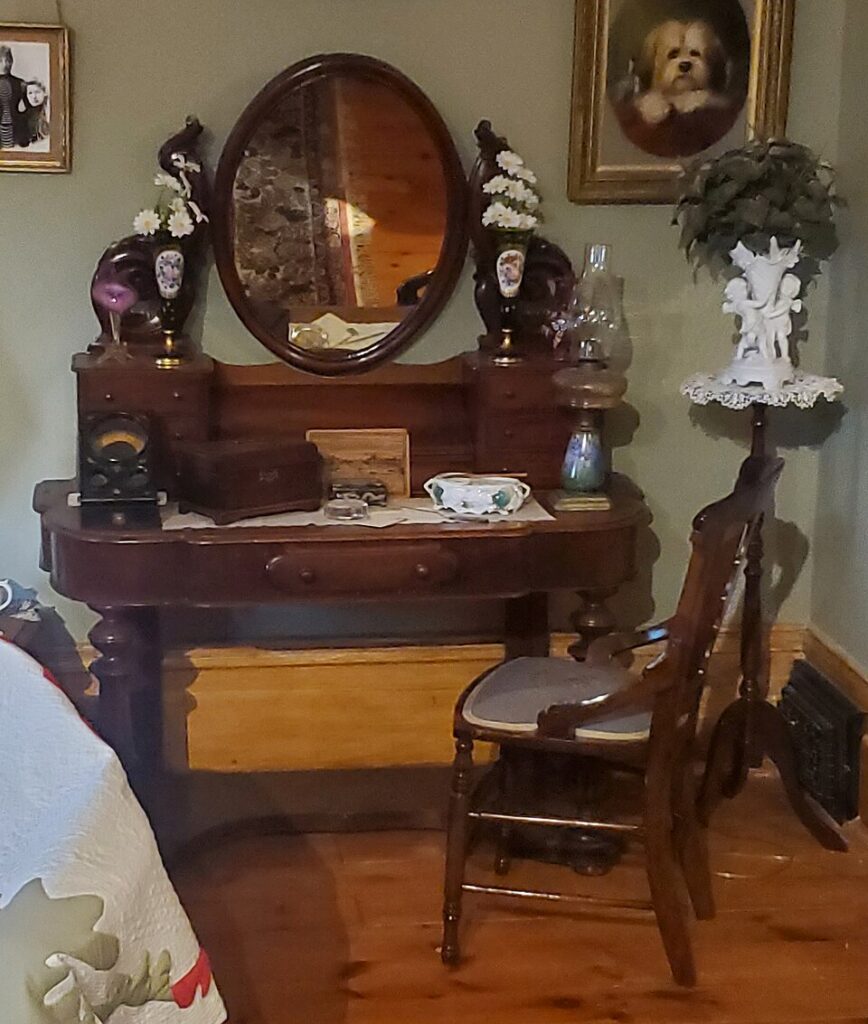 Belleville Ontario Glanmore museum second floor dressing table 2 - Grand Boudoir Victorian Vintage Vanity with Mirror: History, Craftsmanship and How to Choose One Today