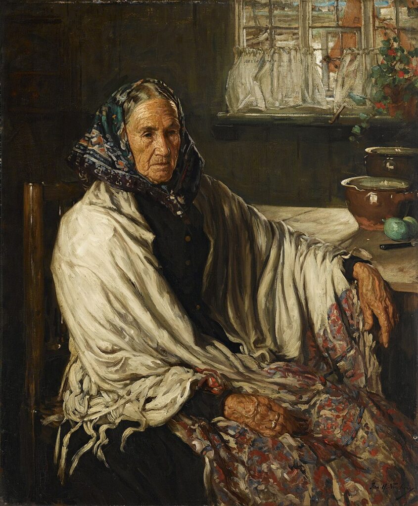Portrait of a Devonian Mrs Cleeve Francis Fra Henry Newbery 35 1917 - Grand Boudoir Discover the secret language woven into Victorian shawls—status, romance, and rebellion wrapped in silk, lace, and whispered history.