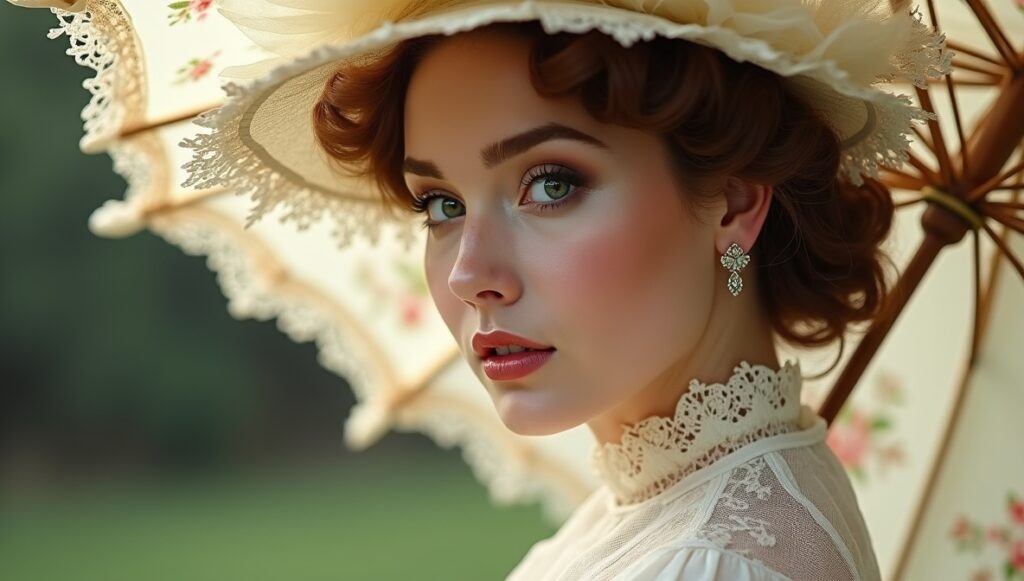 flux dev exquisite high fashion photography of Ultra realistic luxury historical fashion 0 5 - Grand Boudoir Discover how Victorian parasols hid secrets of status, flirtation, and rebellion—these elegant shade-makers weren’t just for the sun.