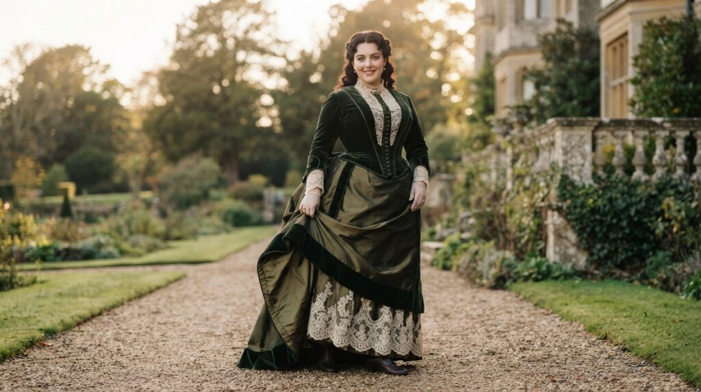 nano banana 2 lite A cinematic portrait photograph of Ultra realistic full body portrait of a breat 0 1 - Grand Boudoir Victorian Fabrics: The Luxurious Textile Secrets History Almost Hid
