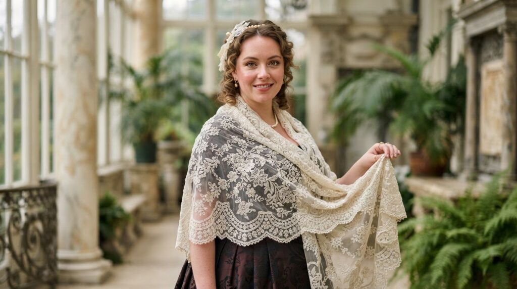 nano banana 2 lite A cinematic portrait photograph of Ultra realistic luxury editorial portrait of 0 - Grand Boudoir Victorian Lace Secrets: What Antique Stitch Patterns Reveal About Love