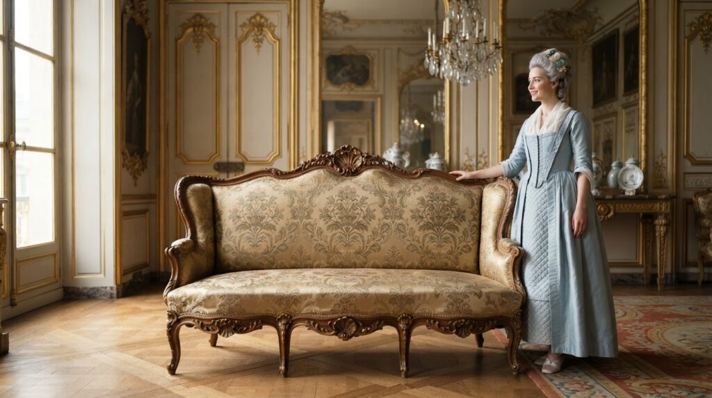 Discover how the opulent curves and gilded details of a French Rococo sofa can instantly transform your living room into a royal salon